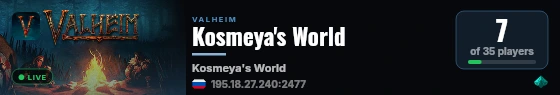 Kosmeya's World live status badge
