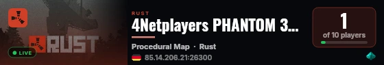4Netplayers PHANTOM 3x SOLO/TRIO live status badge