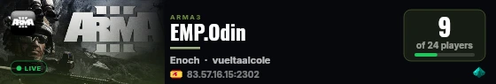 EMP.Odin live status badge