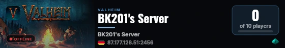 BK201's Server live status badge