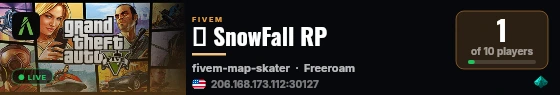 ❄️ SnowFall RP live status badge