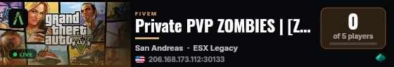 Private PVP ZOMBIES | [Zombie Server] live status badge