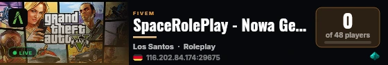 SpaceRolePlay - Nowa Generacja Polskiego RolePlay live status badge