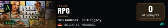RPG live status badge