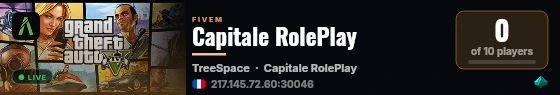 Capitale RolePlay live status badge