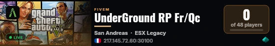 UnderGround RP Fr/Qc live status badge