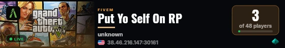 Put Yo Self On RP live status badge