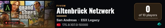 Altenbrück Netzwerk live status badge