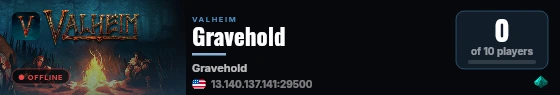Gravehold live status badge