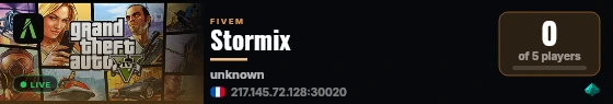 Stormix live status badge