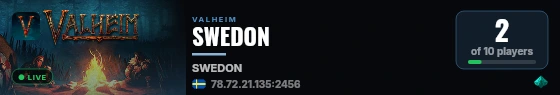 SWEDON live status badge