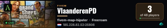 VlaanderenPD live status badge