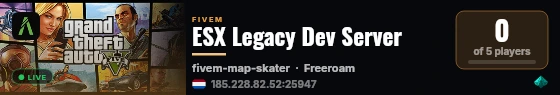 ESX Legacy Dev Server live status badge