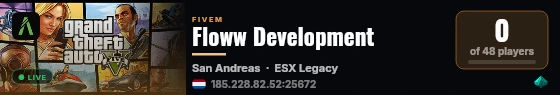 Floww Development live status badge