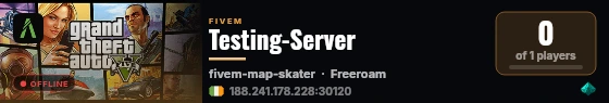 Testing-Server live status badge