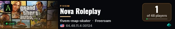 Nova Roleplay live status badge