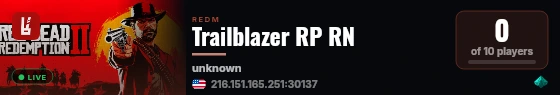 Trailblazer RP RN live status badge