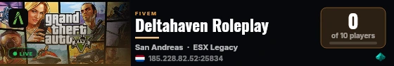 Deltahaven Roleplay live status badge