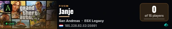 Janje live status badge