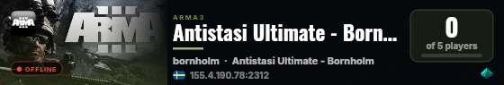 Antistasi Ultimate - Bornholm live status badge