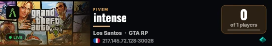 intense live status badge