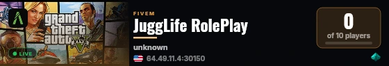 JuggLife RolePlay live status badge