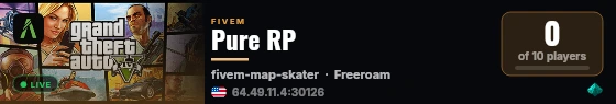 Pure RP live status badge