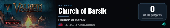 Church of Barsik live status badge