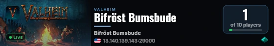 Bifröst Bumsbude live status badge