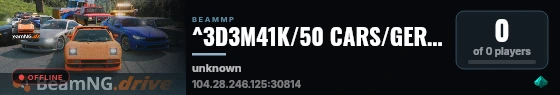 ^3D3M41K/50 CARS/GERMANY live status badge