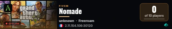 Nomade live status badge