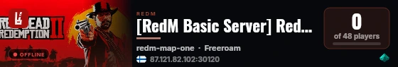 [RedM Basic Server] RedServ live status badge
