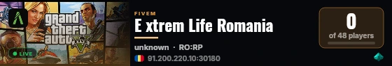 E xtrem Life Romania live status badge