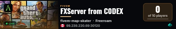 FXServer from C0DEX live status badge