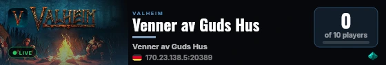Venner av Guds Hus live status badge