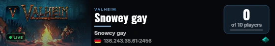 Snowey gay live status badge