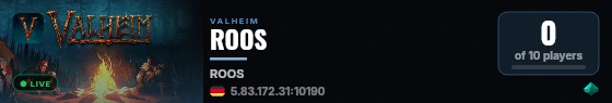 ROOS live status badge