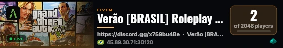 Verão [BRASIL] Roleplay & PVP live status badge