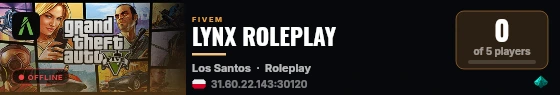 LYNX ROLEPLAY live status badge