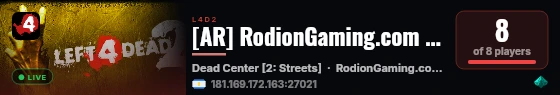[AR] RodionGaming.com | 4vs4 #3 live status badge