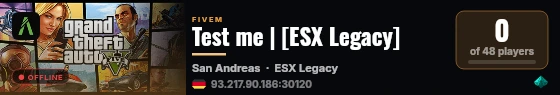 Test me | [ESX Legacy] live status badge