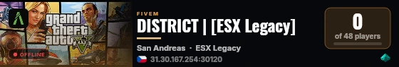 DISTRICT | [ESX Legacy] live status badge