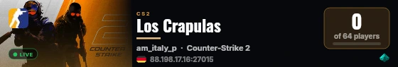 Los Crapulas live status badge