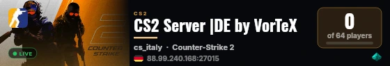 CS2 Server |DE by VorTeX live status badge