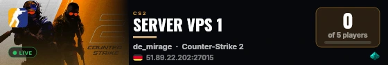 SERVER VPS 1 live status badge