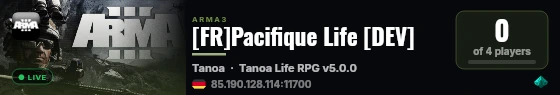 [FR]Pacifique Life [DEV] live status badge