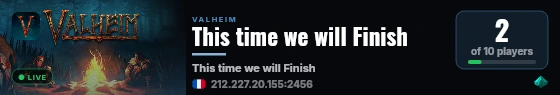 This time we will Finish live status badge
