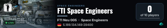 FTI Space Engineers live status badge