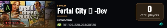 Fortal City 🌴 -Dev live status badge