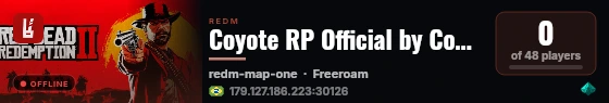 Coyote RP Official by Coyote Store. live status badge
